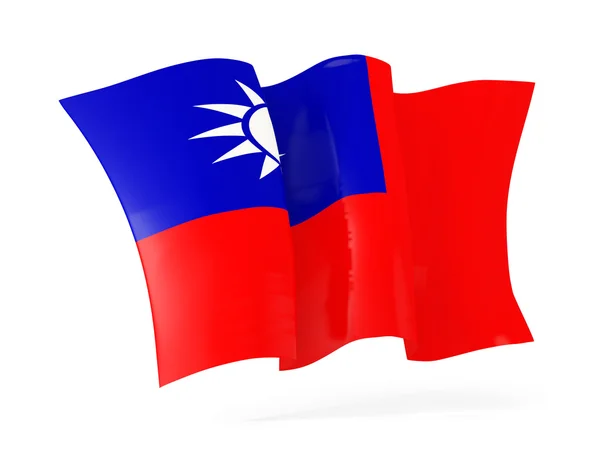 Acenando bandeira da república da China. Ilustração 3D — Fotografia de Stock