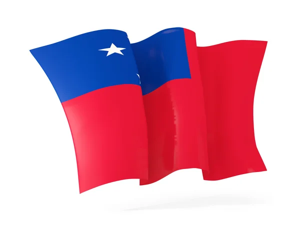 Szamoa zászlaja integetett. 3D-s illusztráció — Stock Fotó