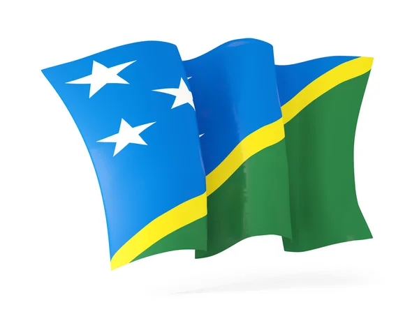 ソロモン諸島の旗を振っています。3 d イラストレーション — ストック写真
