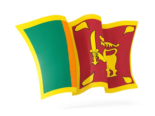 Acenando bandeira de sri lanka. Ilustração 3D — Fotografia de Stock