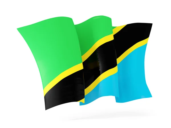 Waving flag of tanzania. 3D illustration — Stock Photo, Image