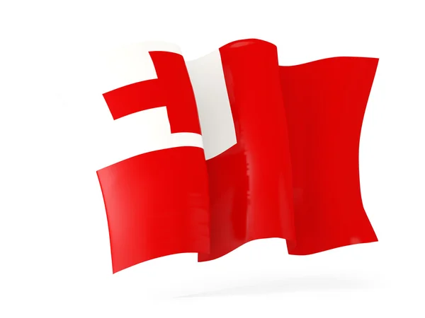 Bandeira ondulada de Tonga. Ilustração 3D — Fotografia de Stock
