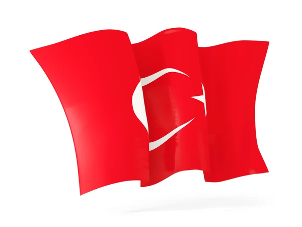 Flagge der Türkei schwenken. 3D-Illustration — Stockfoto