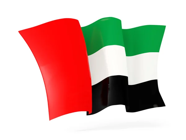 Waving flag of united arab emirates. 3D illustration — Stock Photo, Image