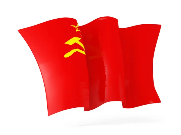 Waving flag of ussr. 3D illustration — Stock Photo, Image