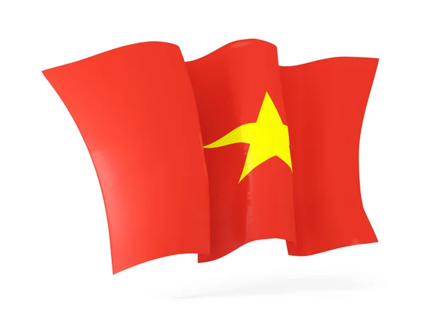 Viftande flagga vietnam. 3D illustration — Stockfoto