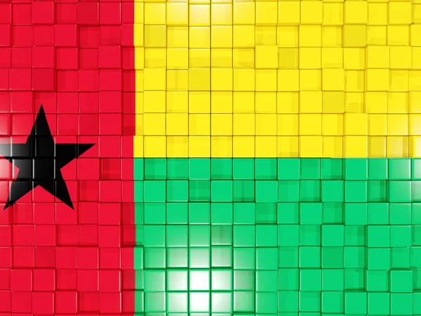 Tło z części placu. Flaga Gwinei Bissau. 3D illustra — Zdjęcie stockowe