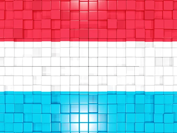 A háttérben négyzet alakú részből áll. Luxemburg zászlaja. 3D illustratio — Stock Fotó