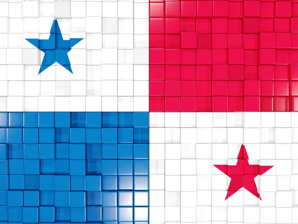 Background with square parts. Flag of panama. 3D illustration — Stock Photo, Image