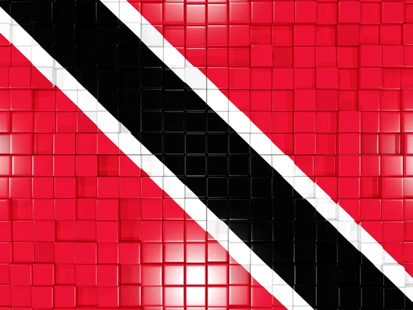Background with square parts. Flag of trinidad and tobago. 3D il — Stock Photo, Image