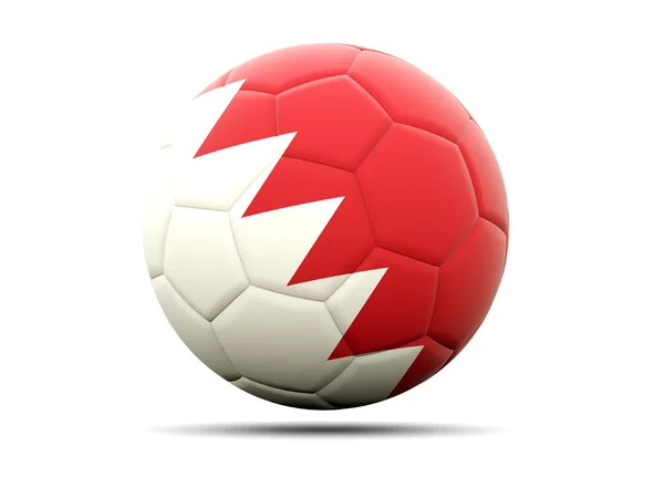Piłka nożna z flaga Bahrajnu — Zdjęcie stockowe