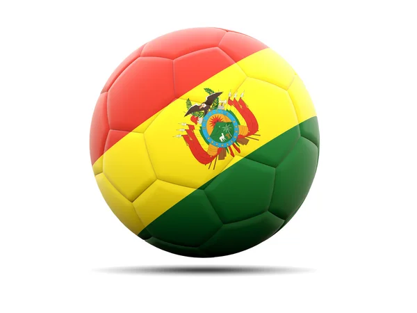 与国旗的玻利维亚足球 — 图库照片