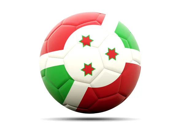 Fußball mit der Flagge von Burundi — Stockfoto