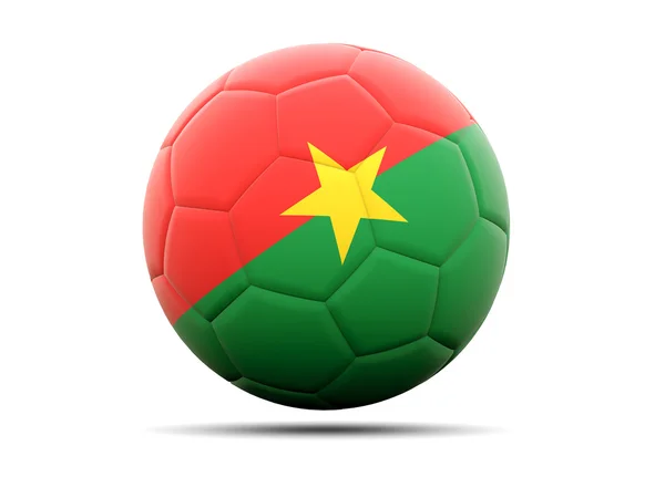 Футбол с флагом Буркина-фасо — стоковое фото