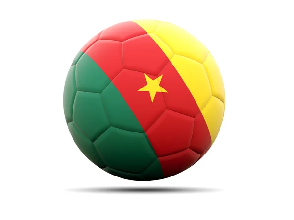 Football with flag of cameroon — Stock Photo, Image