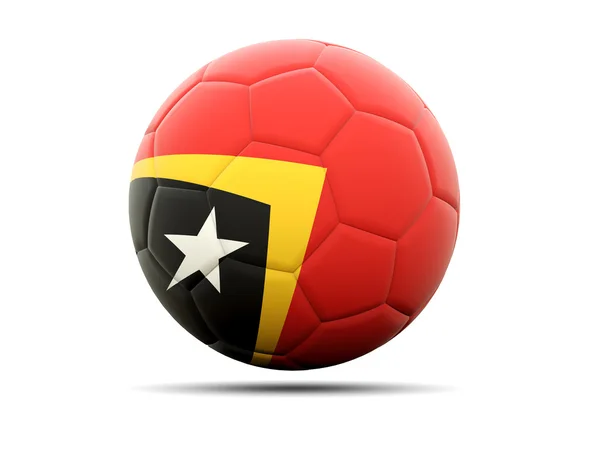 Fútbol con bandera de Timor Oriental —  Fotos de Stock