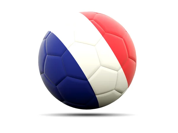 Футбол з прапором Франції — стокове фото