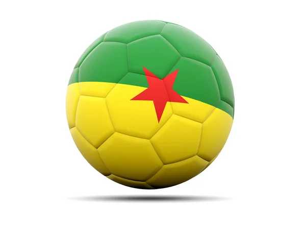 Football with flag of french guiana — Stock Photo, Image