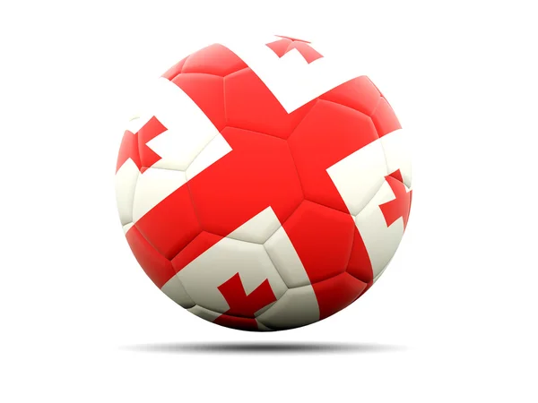 Fotboll med flaggan i Georgien — Stockfoto