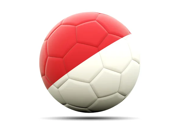 Football with flag of indonesia — Stock Photo, Image