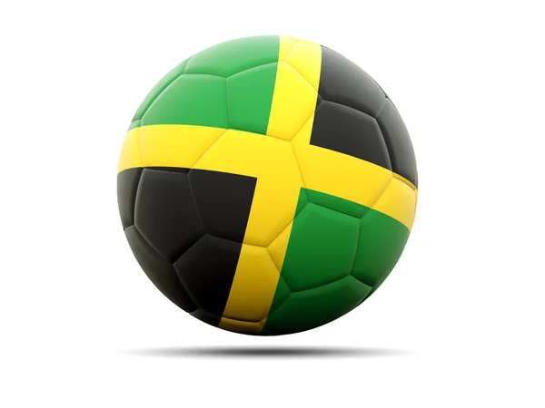 Fútbol con bandera de jamaica — Foto de Stock