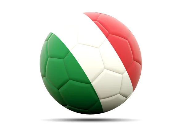 Football avec drapeau de l'Italie — Photo