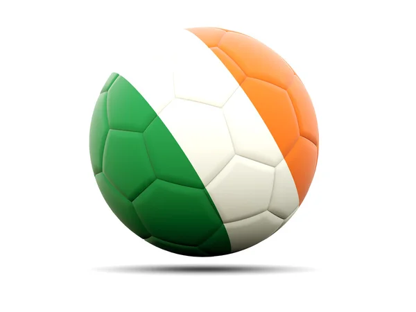 Fútbol con bandera de Irlanda — Foto de Stock