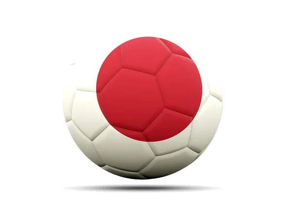 Fotboll med flagga japan — Stockfoto