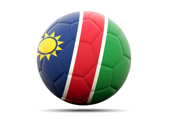 Fotboll med flagga namibia — Stockfoto