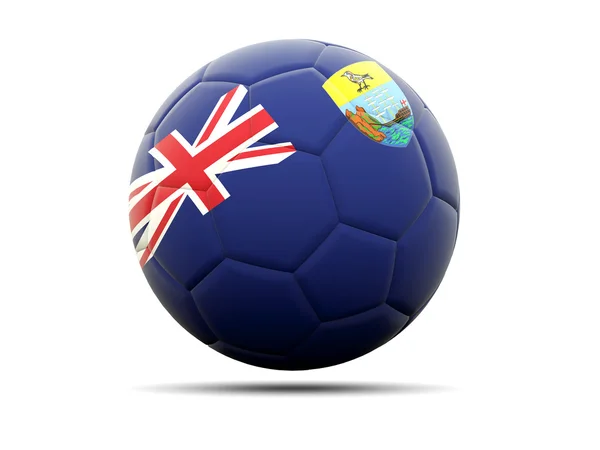 Football with flag of saint helena — Stock Photo, Image