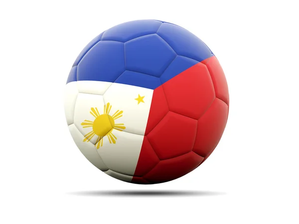Football avec drapeau de philippines — Photo