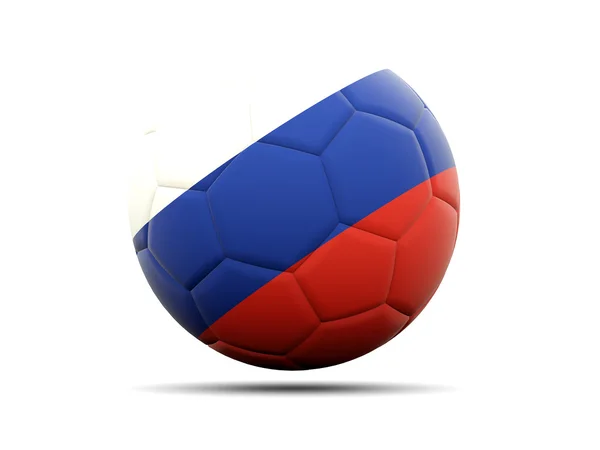 Fútbol con bandera de Rusia — Foto de Stock