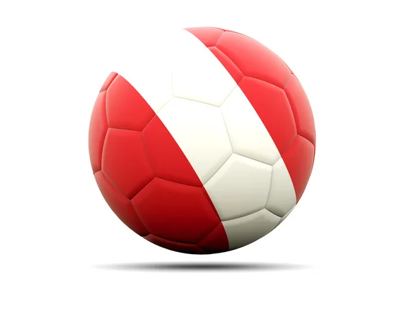 Fotboll med flagga peru — Stockfoto