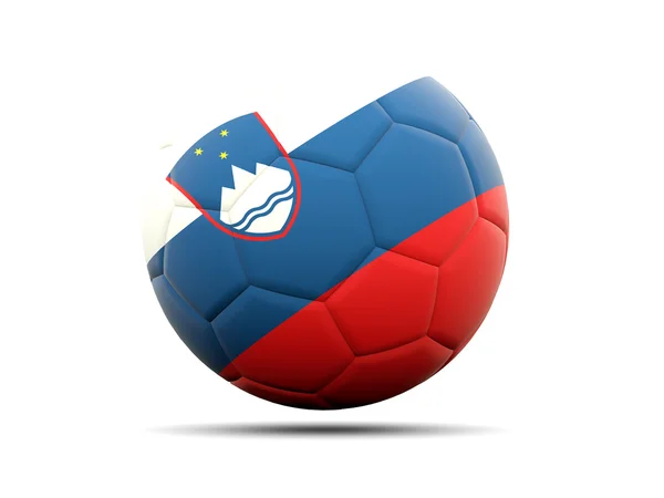 Football avec drapeau de la slovenia — Photo