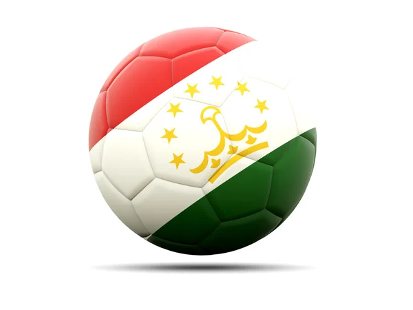 Football with flag of tajikistan — Stock Photo, Image