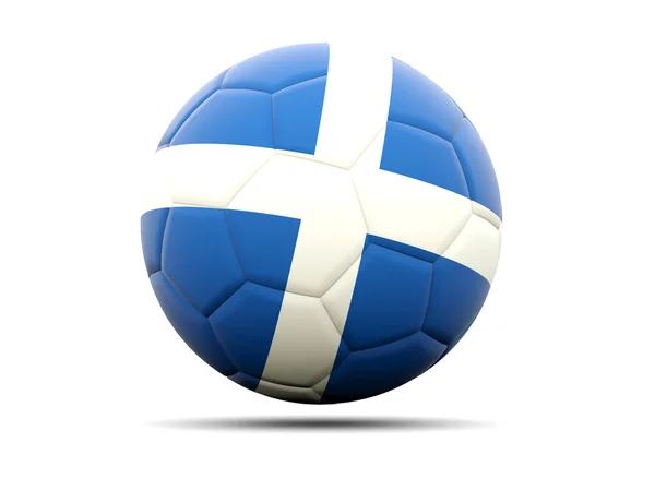 Piłka nożna z flaga Szkocji — Zdjęcie stockowe