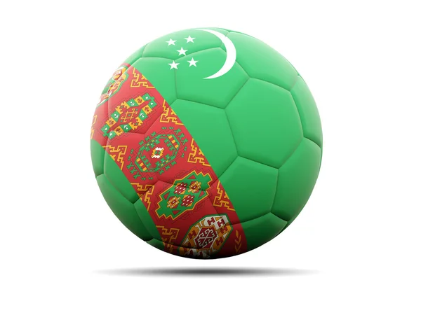 トルクメニスタンの旗とサッカー — ストック写真