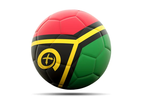 Fútbol con bandera de vanuatu —  Fotos de Stock