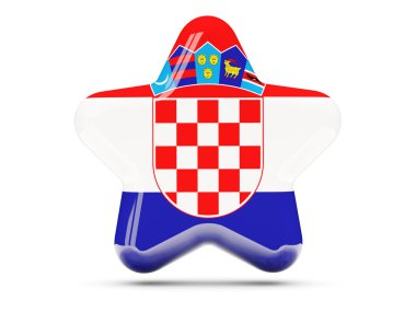 Yıldız simgesi ile Hırvatistan bayrağı