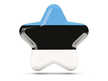 Yıldız simgesi ile Estonya bayrağı