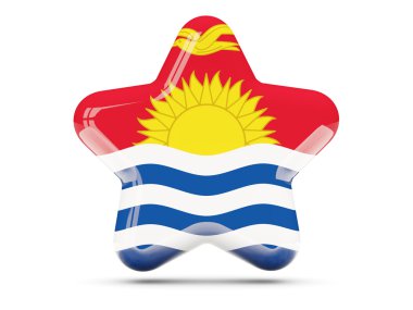 Yıldız simgesi ile kiribati Cumhuriyeti bayrağı