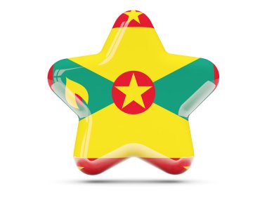 Yıldız simgesi ile grenada bayrağı