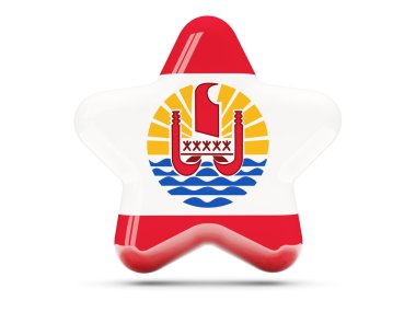 Yıldız simgesi ile Fransız Polinezyası bayrağı