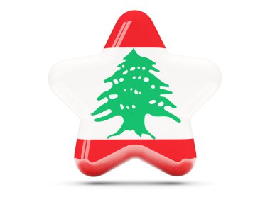 Yıldız simgesi ile Lübnan Bayrağı