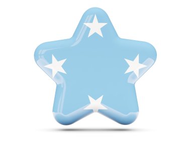 Yıldız simgesi Mikronezya bayrağı ile