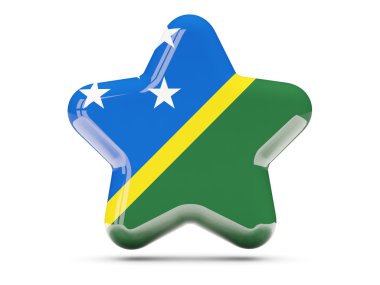 Yıldız simgesi ile solomon Adaları bayrağı