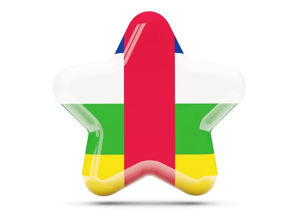 Icono estrella con bandera de la República Centroafricana —  Fotos de Stock