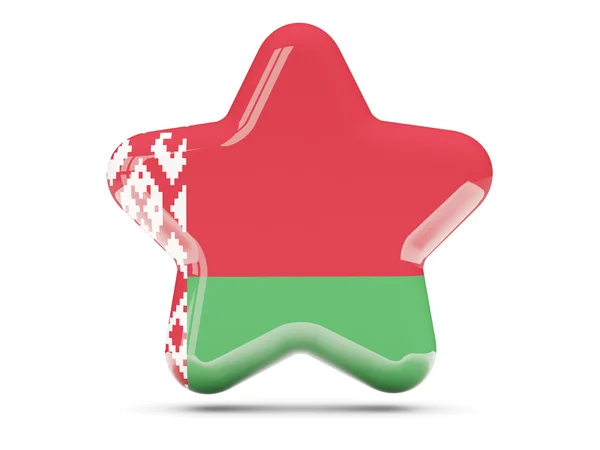 Иконка звезды с флагом Беларуси — стоковое фото