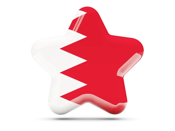 Stern-Ikone mit Fahne Bahrain — Stockfoto