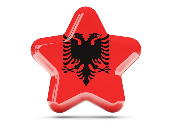 Значок зірочки з прапор Албанії — стокове фото